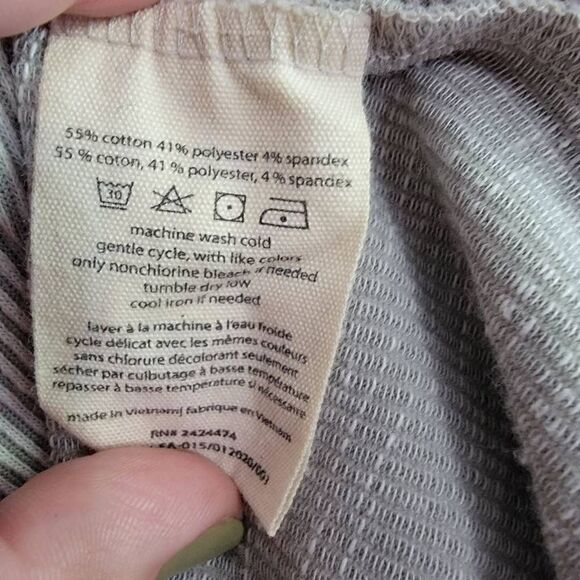 Donni Anthropologie Sandwash Ribbed Cardigan Open Sweater Jacket OSFM - Picture 2 of 6